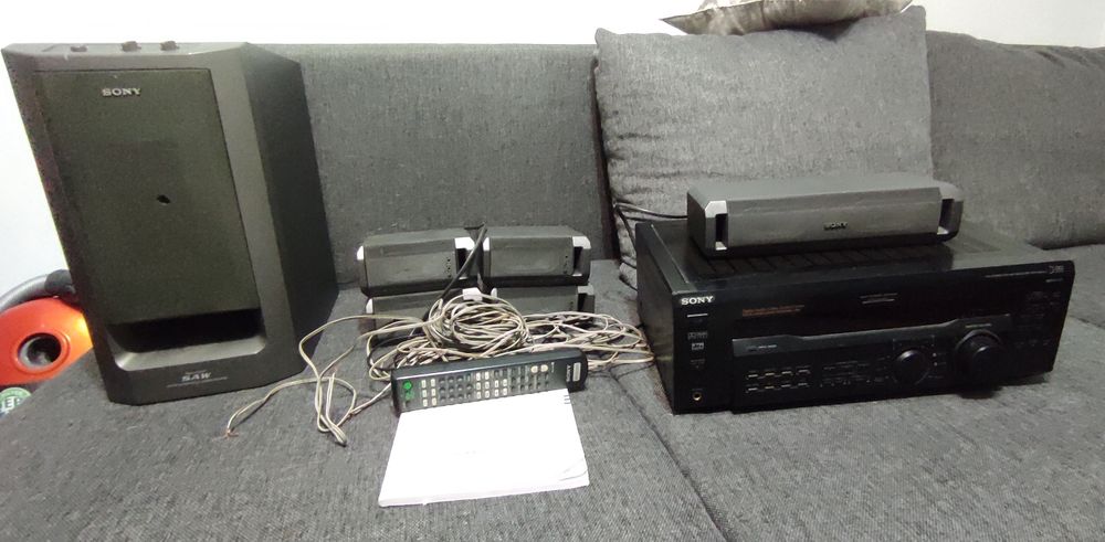 Amplituner STR-DE445, subwoofer + 5 głośników Sony