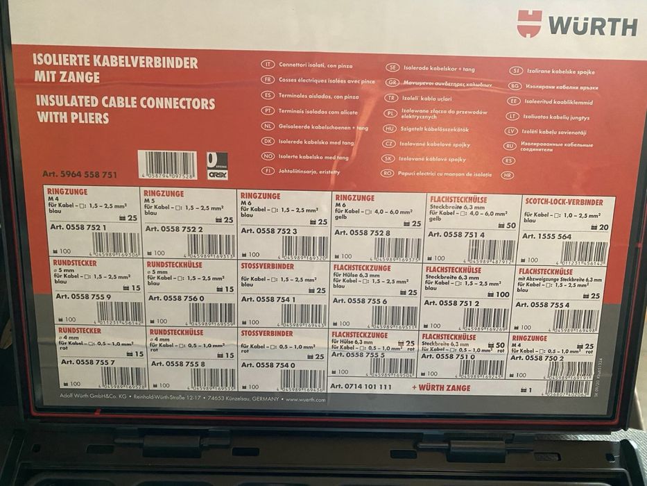 Caixa ligadores Wurth