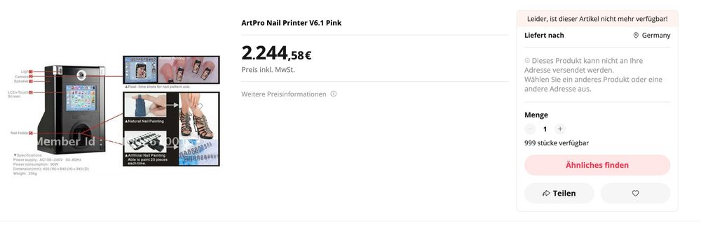 Принтер для нігтів Art Pro Nail Printer V6.1 (NEW!)