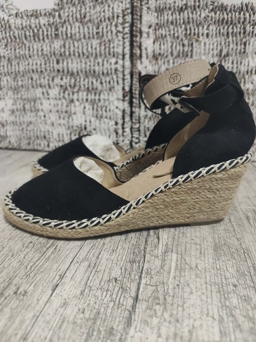 Czarne nowe espadryle rozm 37
