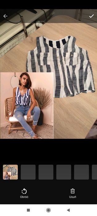 Bluzka w paski uni latika top