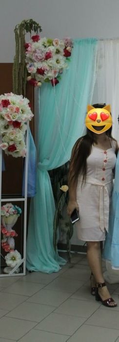 Ляний сарафан сукня ніжно рожевого кольору