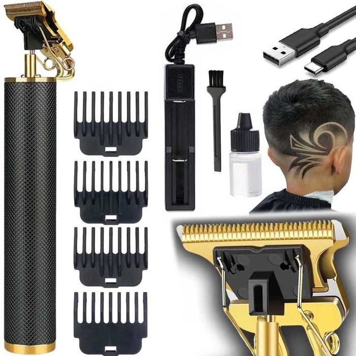 Trymer barberski profesjonalny strzyżenie brody włosów 4 końcówki T9