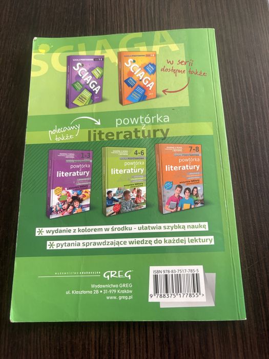 Streszczenia lektur do klas 4-6. Ściąga