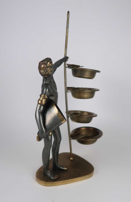 Escultura Art Deco bronze / latão