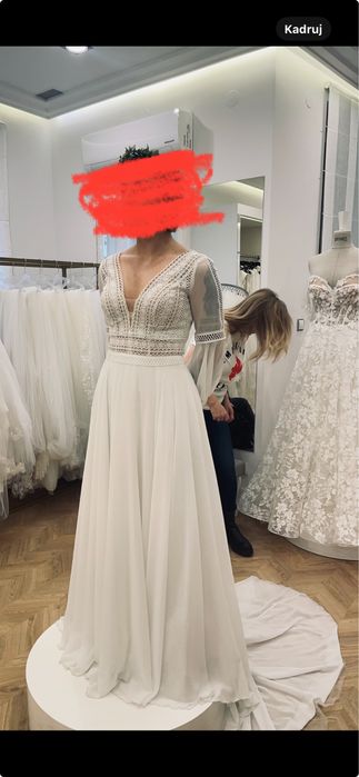 Suknia Ślubna Boho Rustykalna Z SALONU