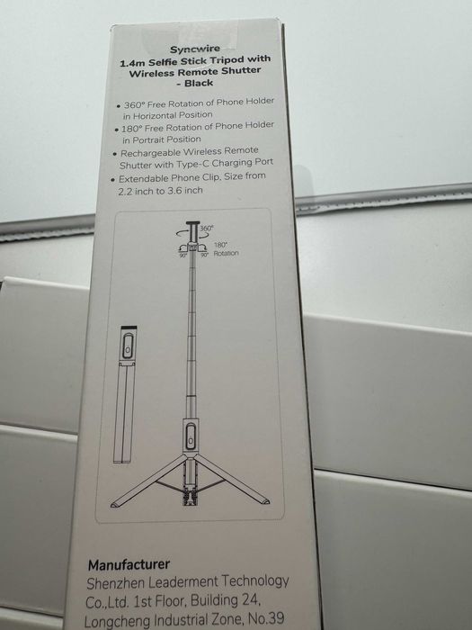 SELFIE STICK Syncwire SW-SS126 + Pilot Zasięg aż 10m Udźwig do 15kg