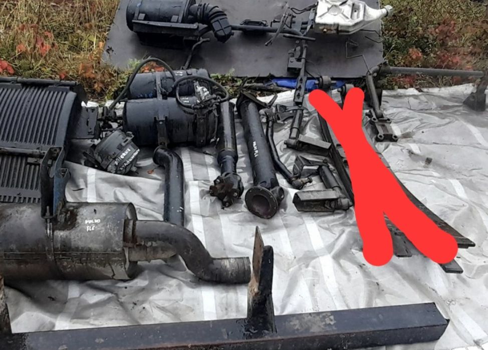 Volvo Fl6 Tył  Resor laga Tłumik Tłumnik