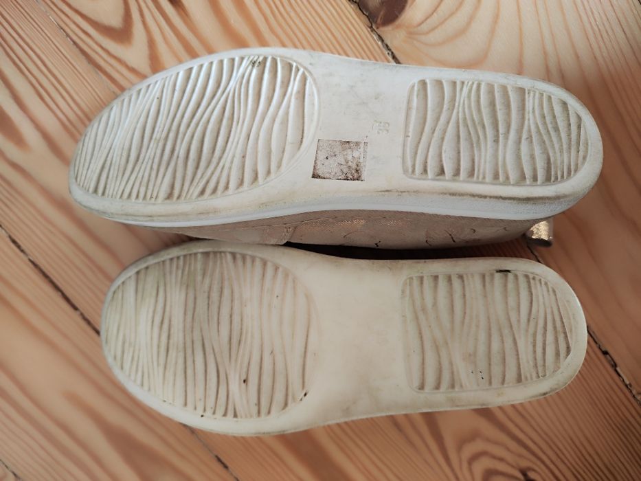 Skórzane beżowe trampki/espadryle Lasocki rozm. 36