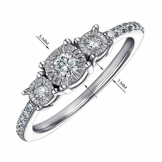 Каблучка зі срібла 16 р. Укрзолото