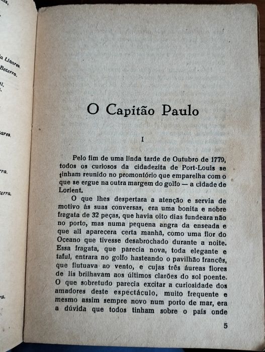Livro O Capitão Paulo (Alexandre Dumas)