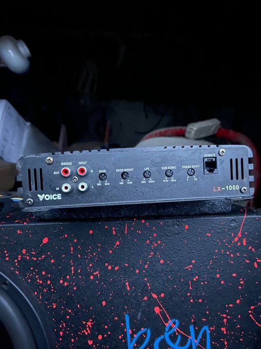 Продам сабвуфер с коробом  EDGE db. Усилитель Voice LX-1000