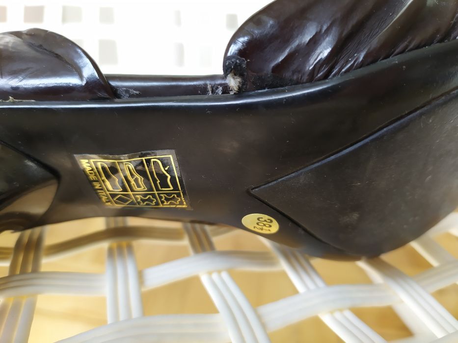 Buty skórzane włoskie lakierki damskie