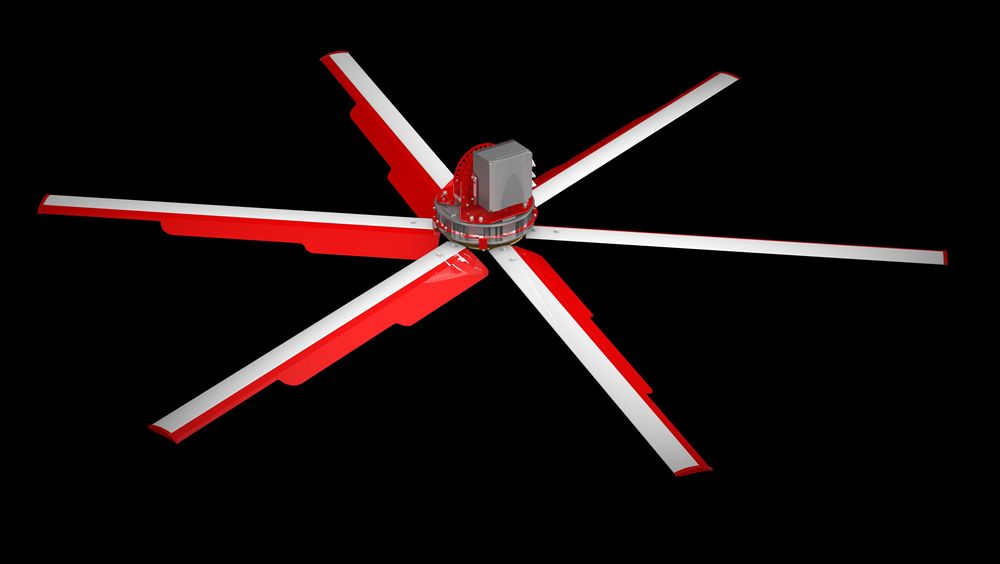 Wentylator do obory typu helikopter | mieszacz powietrza