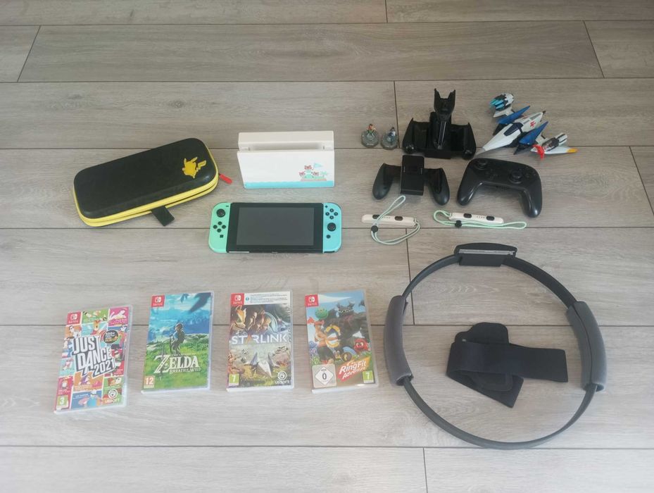 Konsola Nintendo Switch Animal Crossing Edition + gry i akcesoria