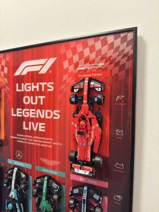 Quadro Expositor Premium F1 LEGO - Speed Champions