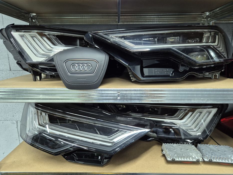 Фари оптика audi a6c8 європа америка фара Matrix HD a6 c8 q7 Full led
