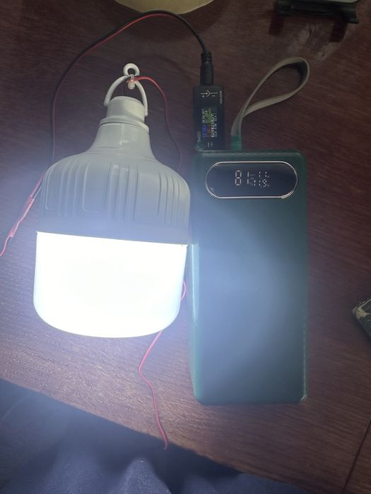 Корпус повербанку під 18650*21, 22.5W,з ліхтарем,виходом DC 12/9/5в