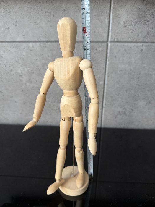 Ikea gestalta, drewniany manekin model do rysowania fantom duży 33cm