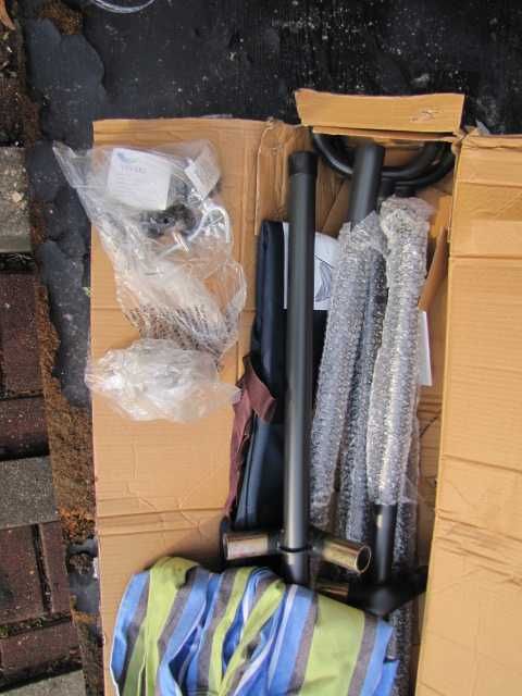 Hamak ogrodowy ze stojakiem metalowym dwuosobowy Vivere nowy