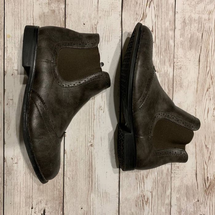 Ботинки челси броги Rieker Brogue Leather Casual Chelsea Zip Boots