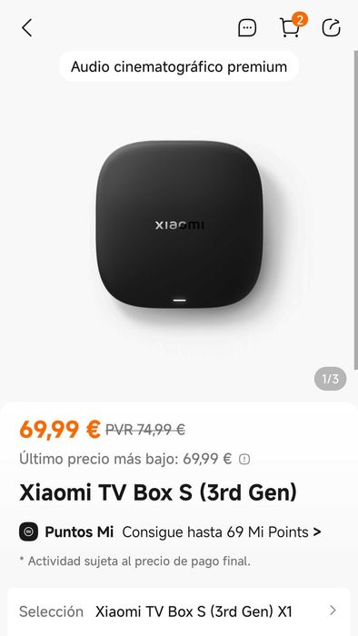 Xiaomi TV BOX S 3ª Geração 4K Ultra-HD com fatura e garantia até01/2029