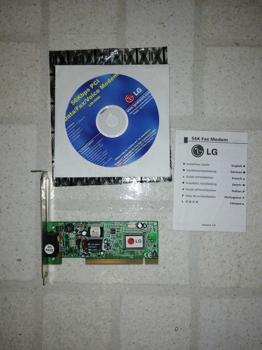 Dial-Up модем (PCI, внутренний) LG. Через ПК контролировать звонки