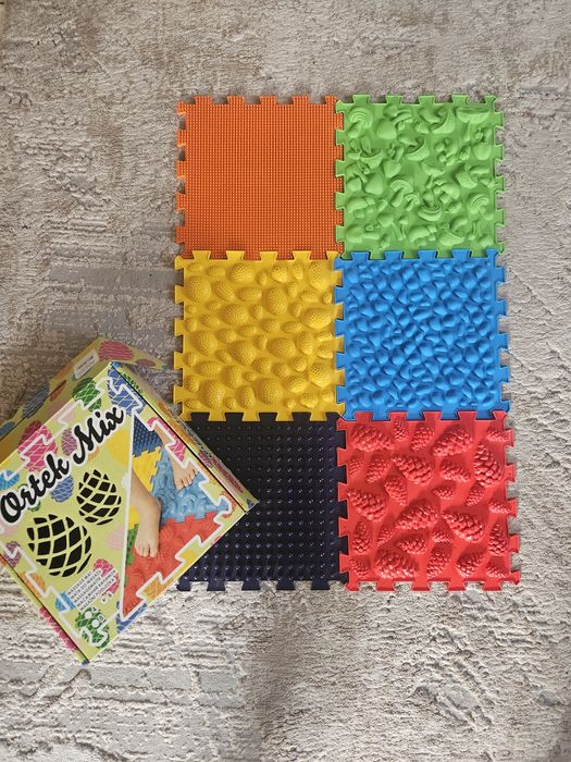 Ортопедичний масажний килимок Ortek Пазли Мікс 6,8,