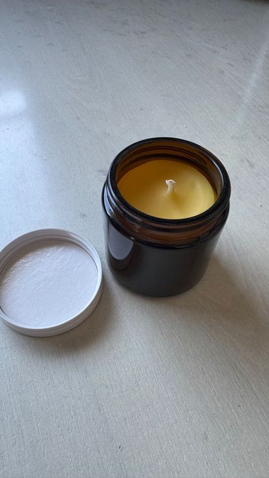 Świeca z wosku pszczelego ECO słoiczek szklany 120ml