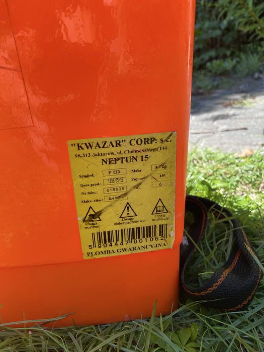 Opryskiwacz plecakowy KWAZAR NEPTUN 15L P123 | Opryskiwacz ogrodowy