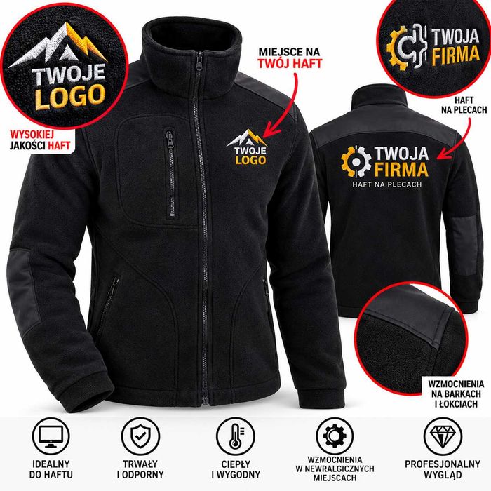 Polar roboczy z haftem logo firmy od 1 szt. Odzież firmowa 99 zł