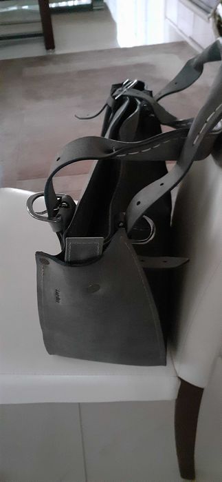 Torebka szara skórzana