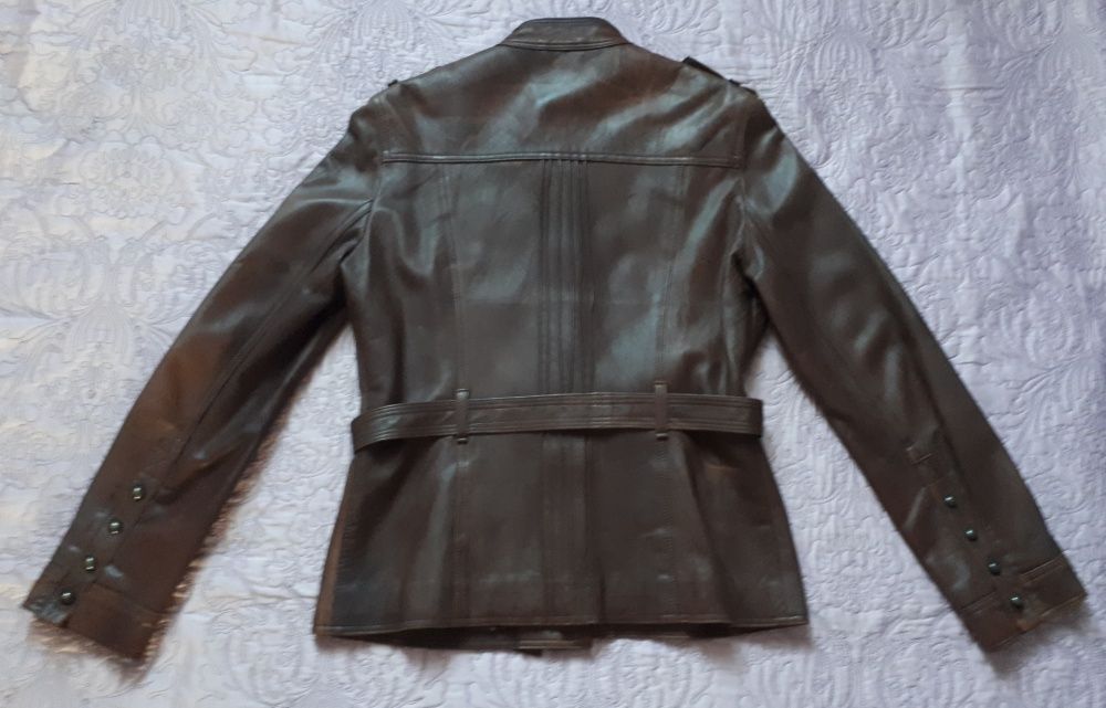 Kurtka skórzana włoska marki GIANNI - rozmiar 38/40, ELEGANCKA !!!