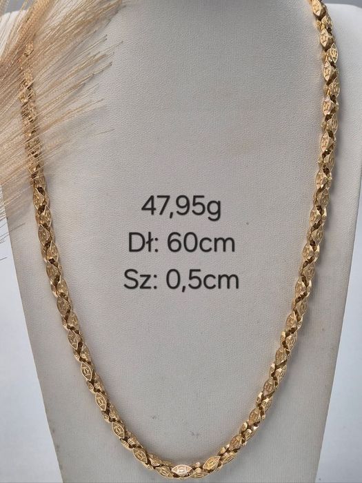 Złoty łańcuszek cartier 585 14k NOWY