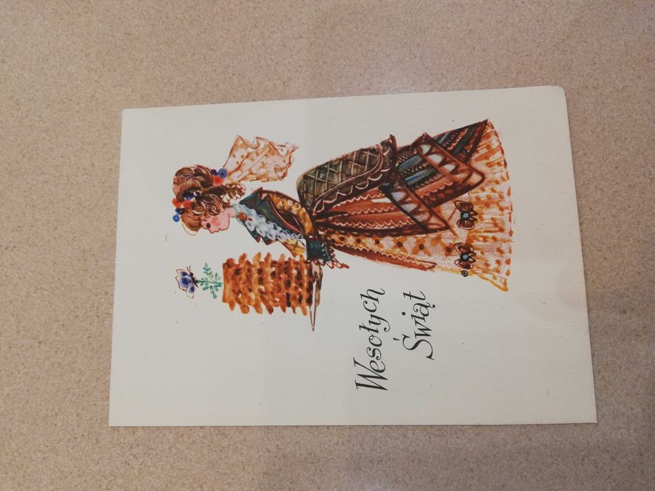 Kartka pocztowa pocztówka 1971r Weołych Świąt