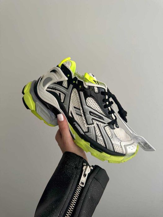 !SALE! Balenciaga Runner Trainer Black Neon Silver 36 37 38 39 40 41