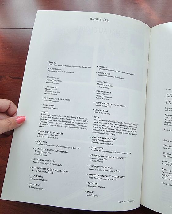 Livro "Macau Glória" Manuel Vicente, Manuel Graça Dias, Helena Rezende