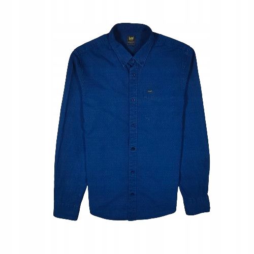 LEE Koszula Męska Granatowa z Kieszonką Logowana r. S
