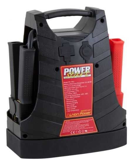 Power Start Booster Arrancador 12V, 8A 775A/1200A profissional bateria