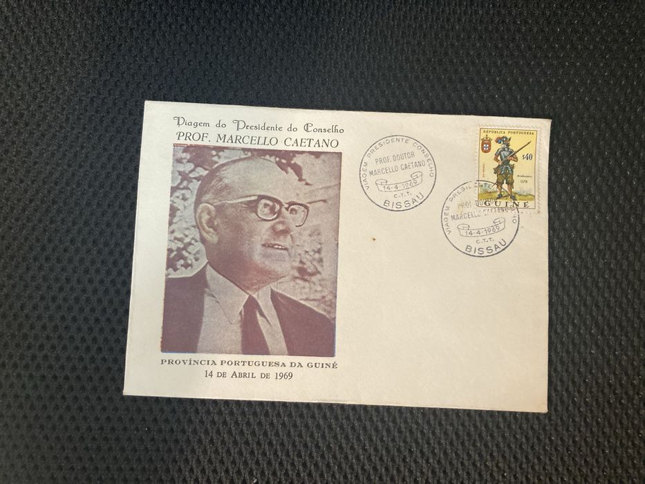 Conjunto 3 Envelopes da Guiné 1969 com Selos e Carimbos