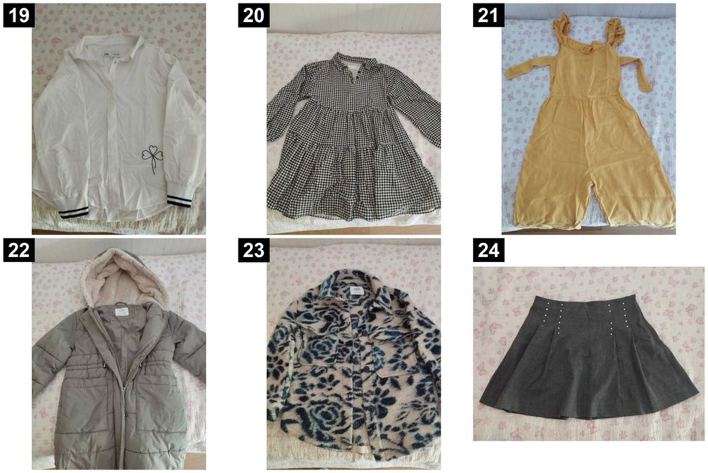 30 peças roupa menina 7–12 anos | Zara, Benetton, H&M | Desde 4 €