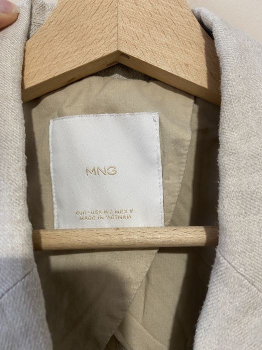 Beżowa lniana marynarka Mango rozm. M / 38