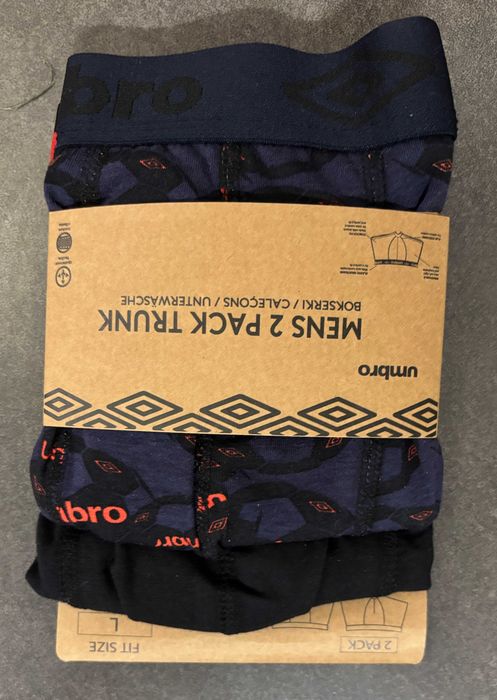 bokserki majtki umbro slipki majtki spodenkowe bawełniane L 2 pack 2 szt