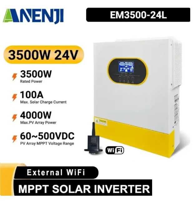 Гібридний інвертор Aninerel Anenji 3.5кВт 24в WiFi