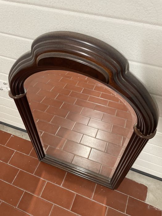 Espelho de Madeira - Mogno - Vintage