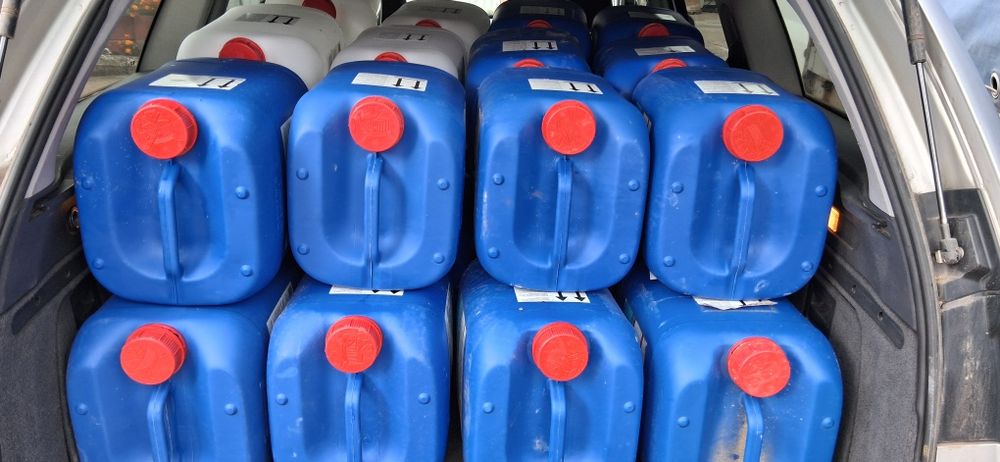 Bańka na wodę 20L zbiornik kanister na ropę po chlorze