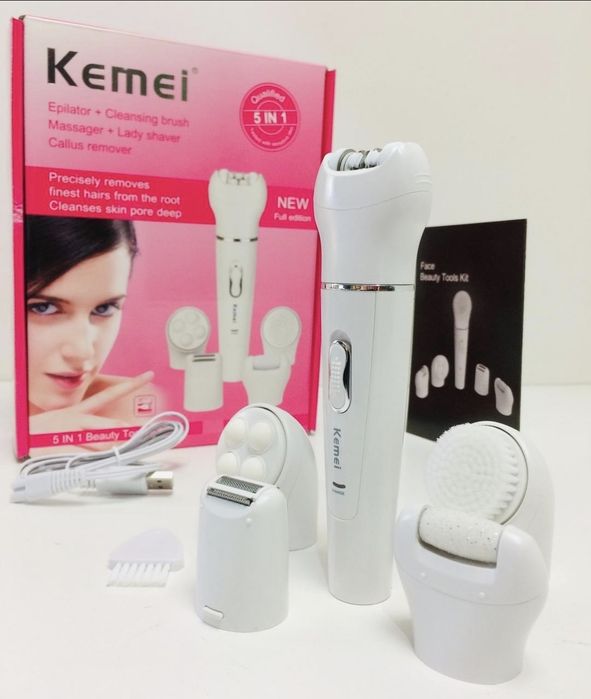 Эпилятор с насадками беспроводной роликовый Электробритва женская