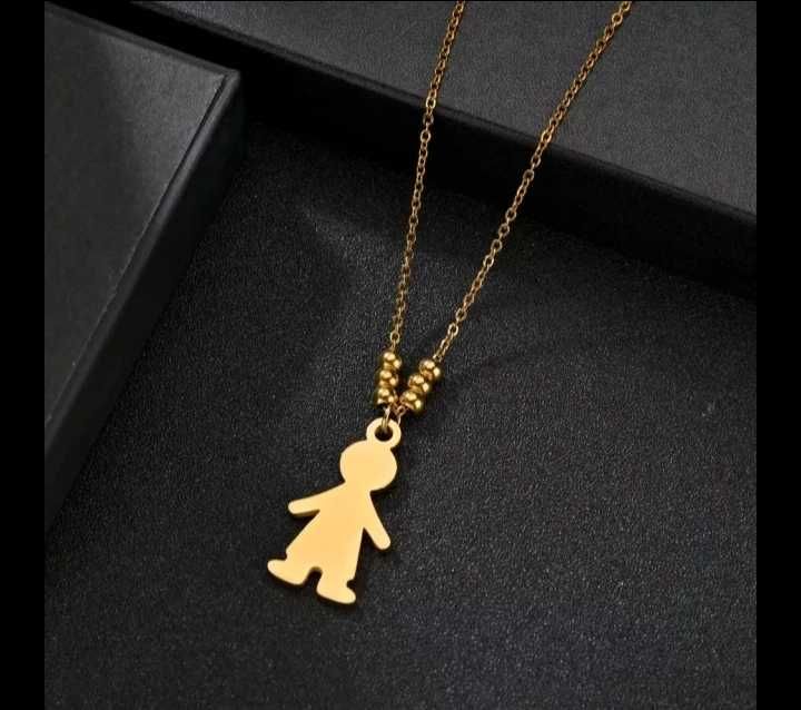 Colares de filhos com pingente em aço inox