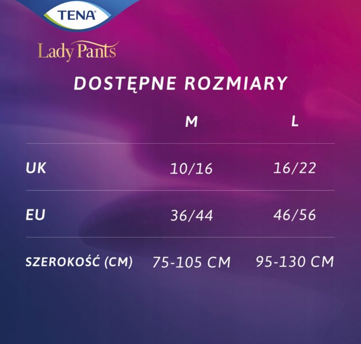 Majtki chłonne Tena Lady Pants Noir czarne M 9 szt