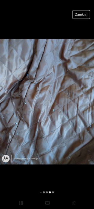 Ciepły misiowy dłuższy płaszcz zieszeniami XS  34